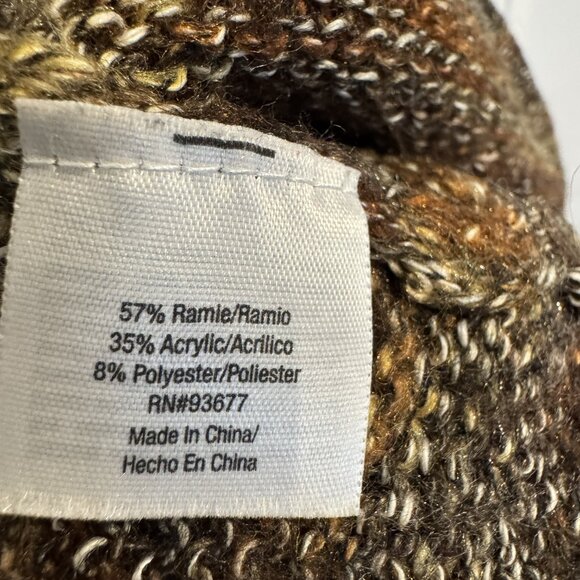 ANA Short-Sleeve Waterfall Cardigan Brown GUC - Picture 6 of 7